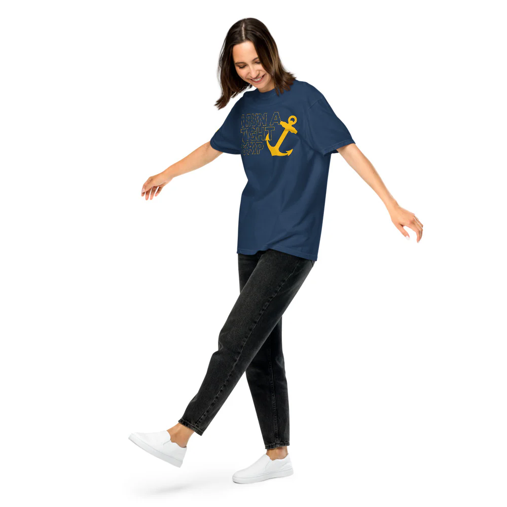 Below Deck I Run A Tight Ship Comfort Colors T-Shirt - Image 5