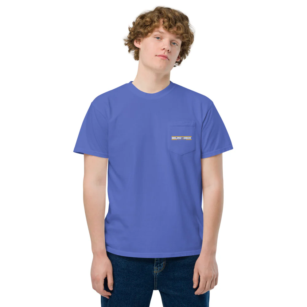 Below Deck Yacht Club Comfort Colors Pocket T-Shirt - Image 3