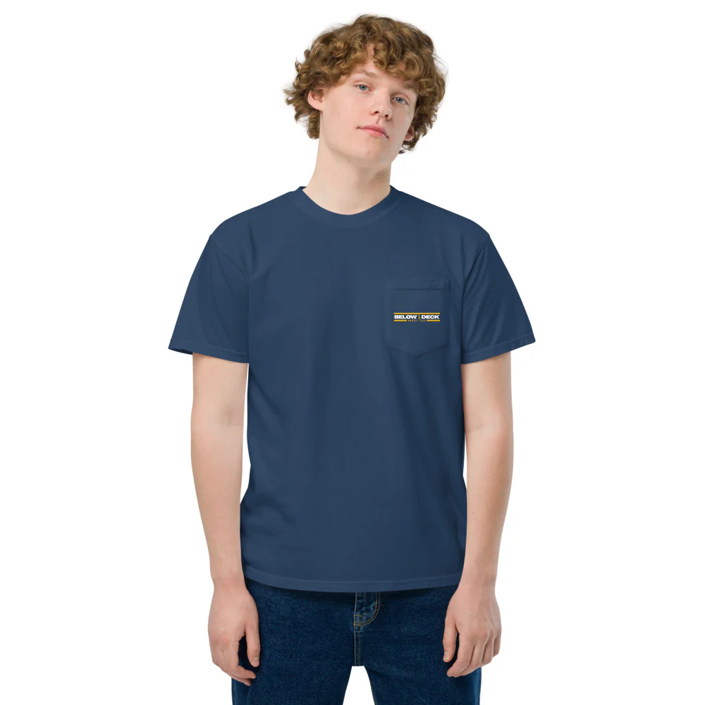 Below Deck Yacht Club Comfort Colors Pocket T-Shirt - Image 7