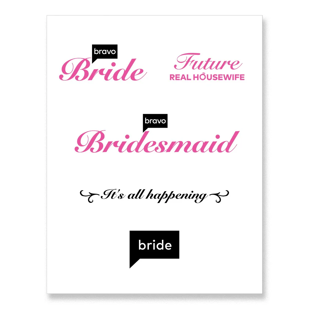 Bravo Bride Temp Tattoos