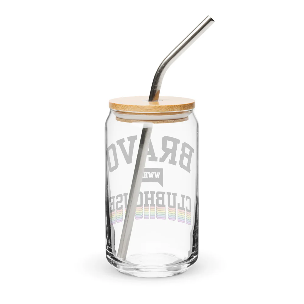 Bravo Clubhouse Watch What Happens Live Pride Can Shaped Glass - Image 2