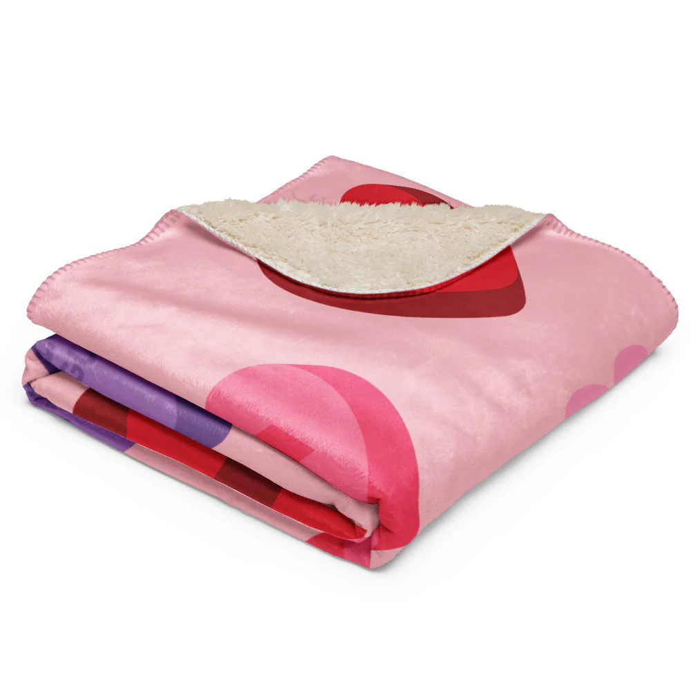 Bravo Conversation Hearts Sherpa Blanket - Image 12