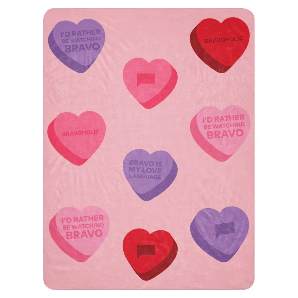 Bravo Conversation Hearts Sherpa Blanket - Image 13
