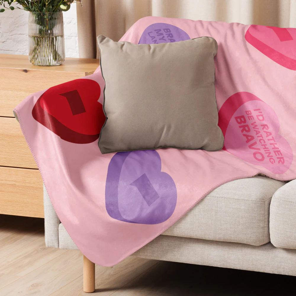 Bravo Conversation Hearts Sherpa Blanket - Image 17