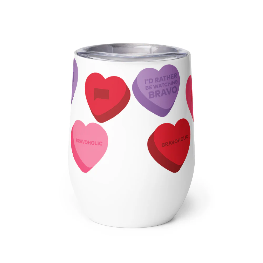 Bravo Conversation Hearts Wine Tumbler - Image 2