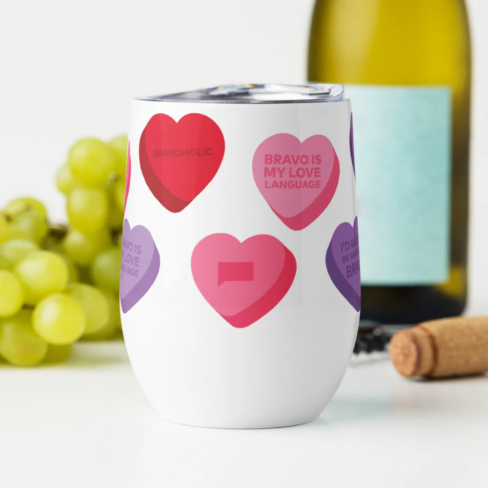 Bravo Conversation Hearts Wine Tumbler - Image 3