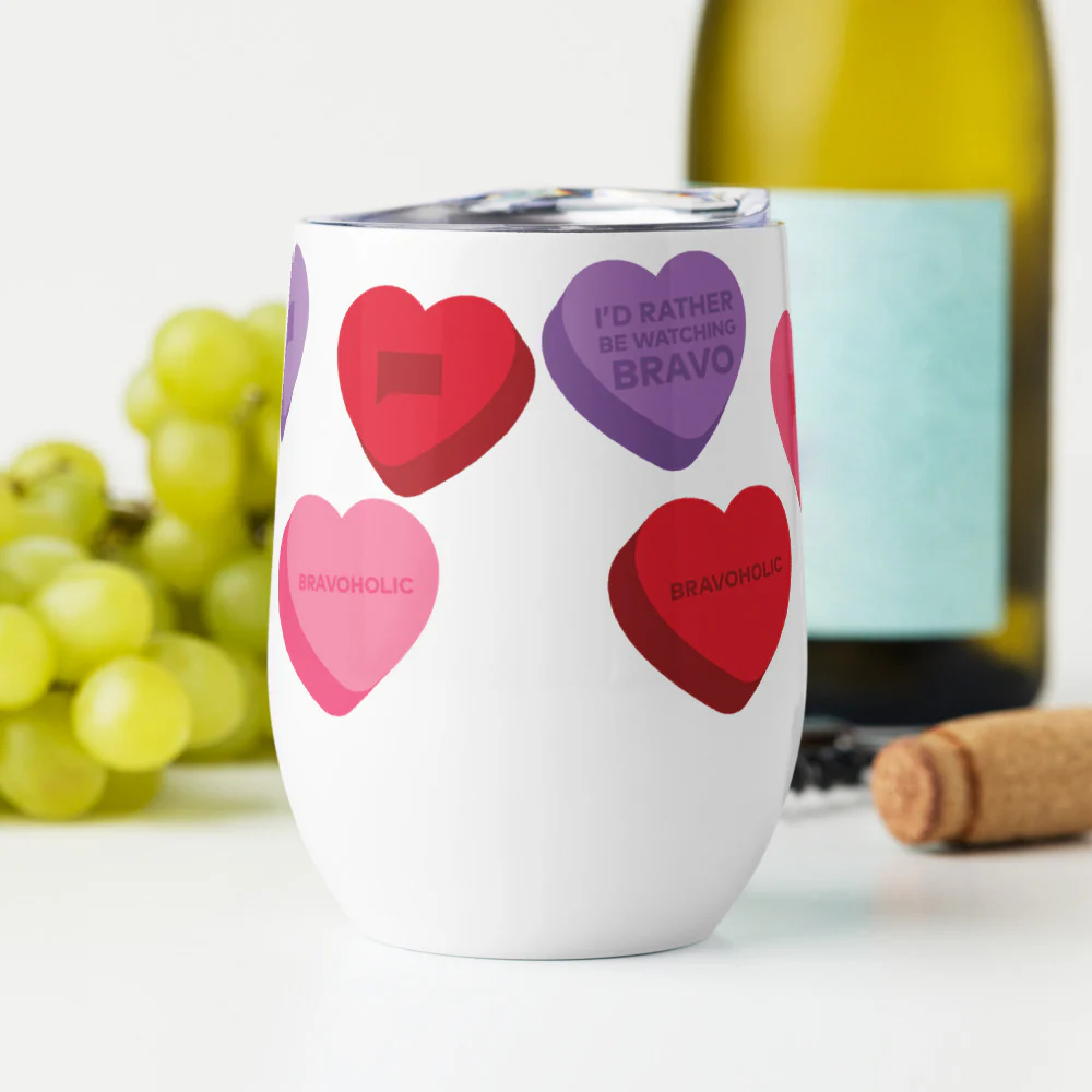 Bravo Conversation Hearts Wine Tumbler - Image 4
