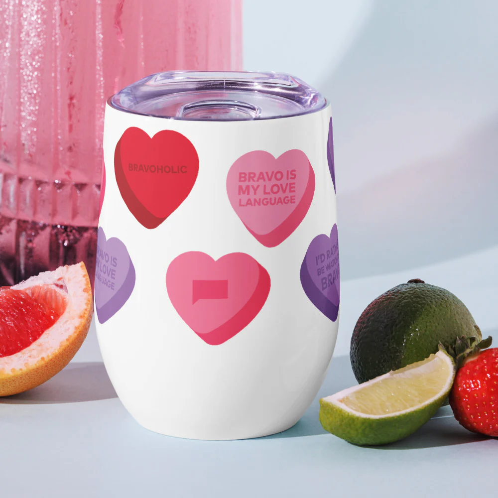 Bravo Conversation Hearts Wine Tumbler - Image 5