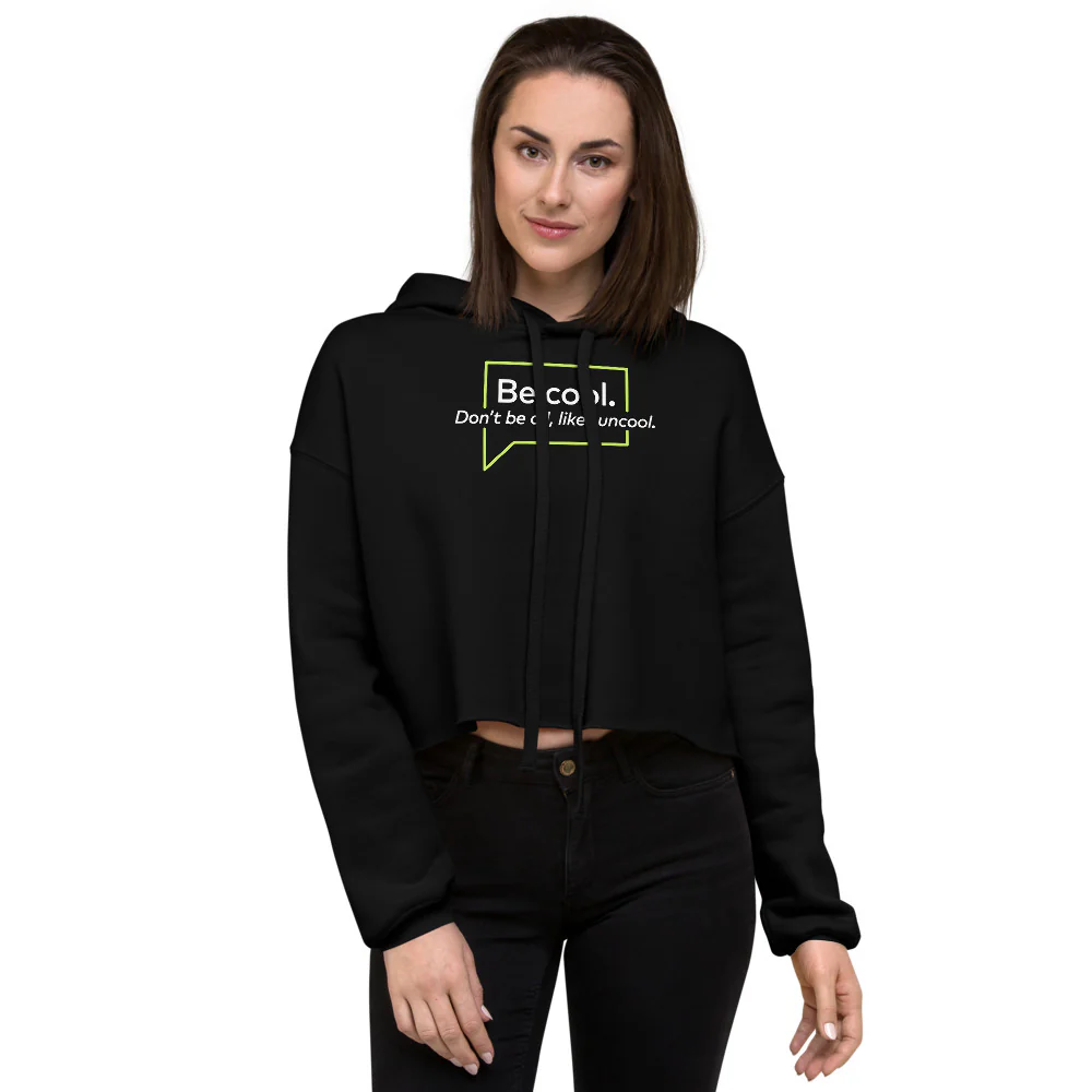 The Real Housewives of New York City Be Cool Women's Fleece Crop Hooded Sweatshirt - Image 3
