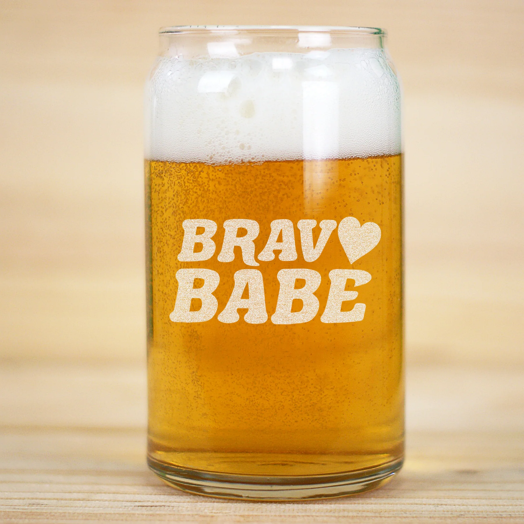 Bravo Babe Beer Can Glass