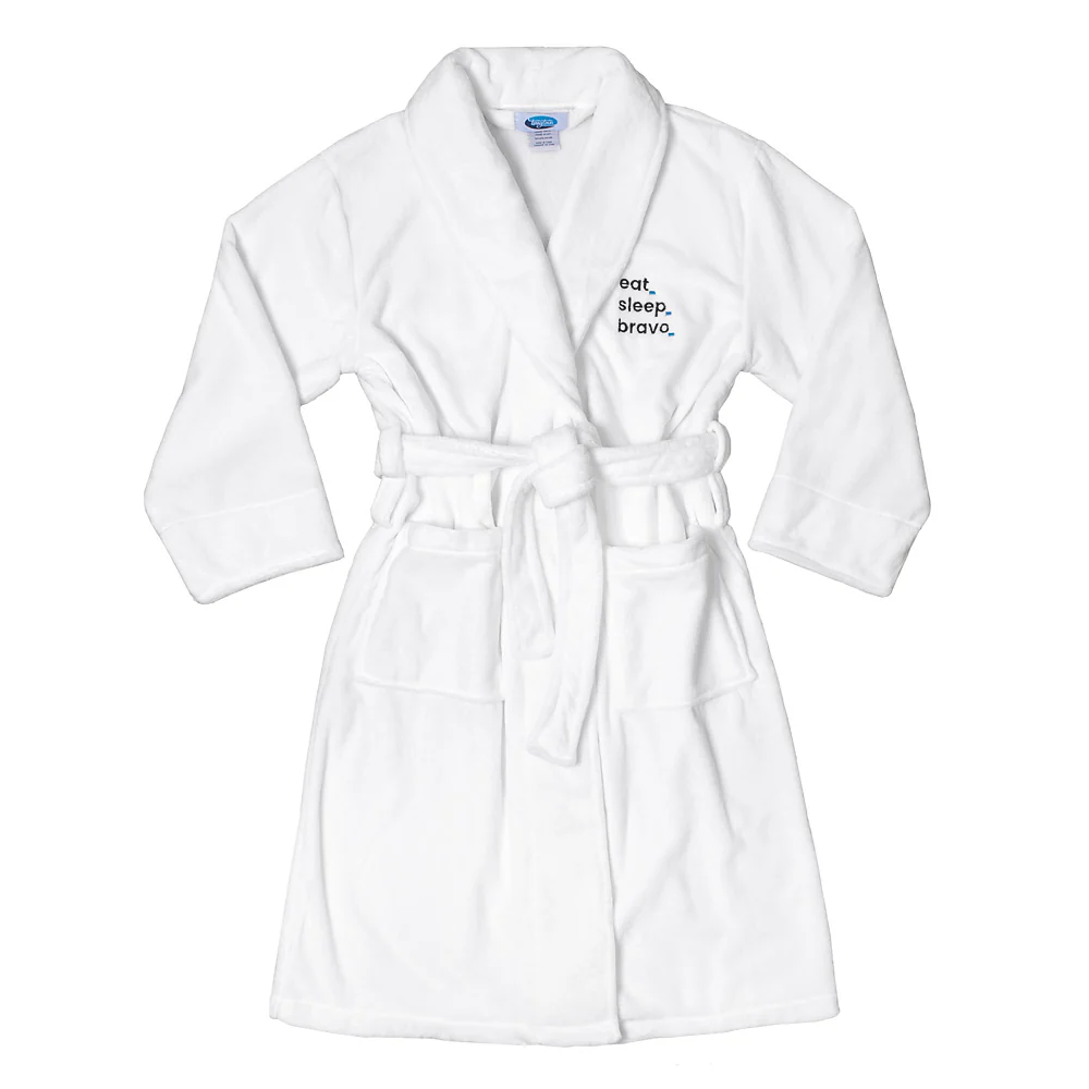 Eat. Sleep. Bravo. Terry Cloth Cotton Robe - Image 5
