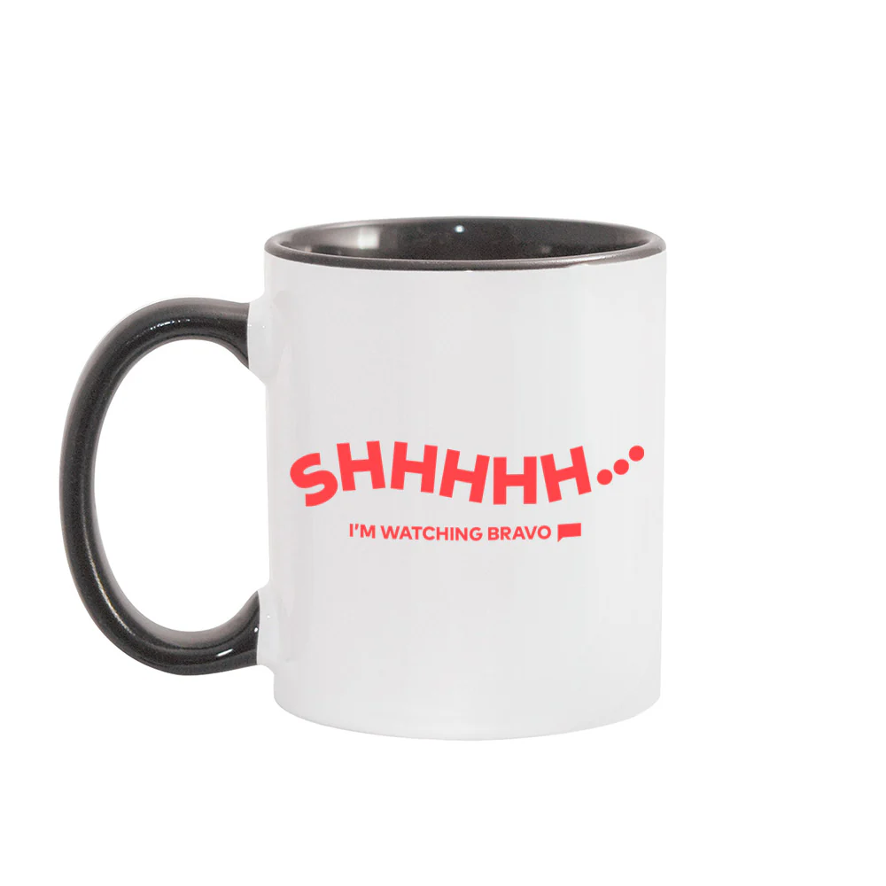 SHHHHH... I'm Watching Bravo Two-Tone Mug