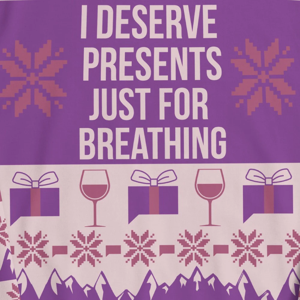 The Real Housewives of Salt Lake City I Deserve Presents Holiday Sweatshirt - Image 2