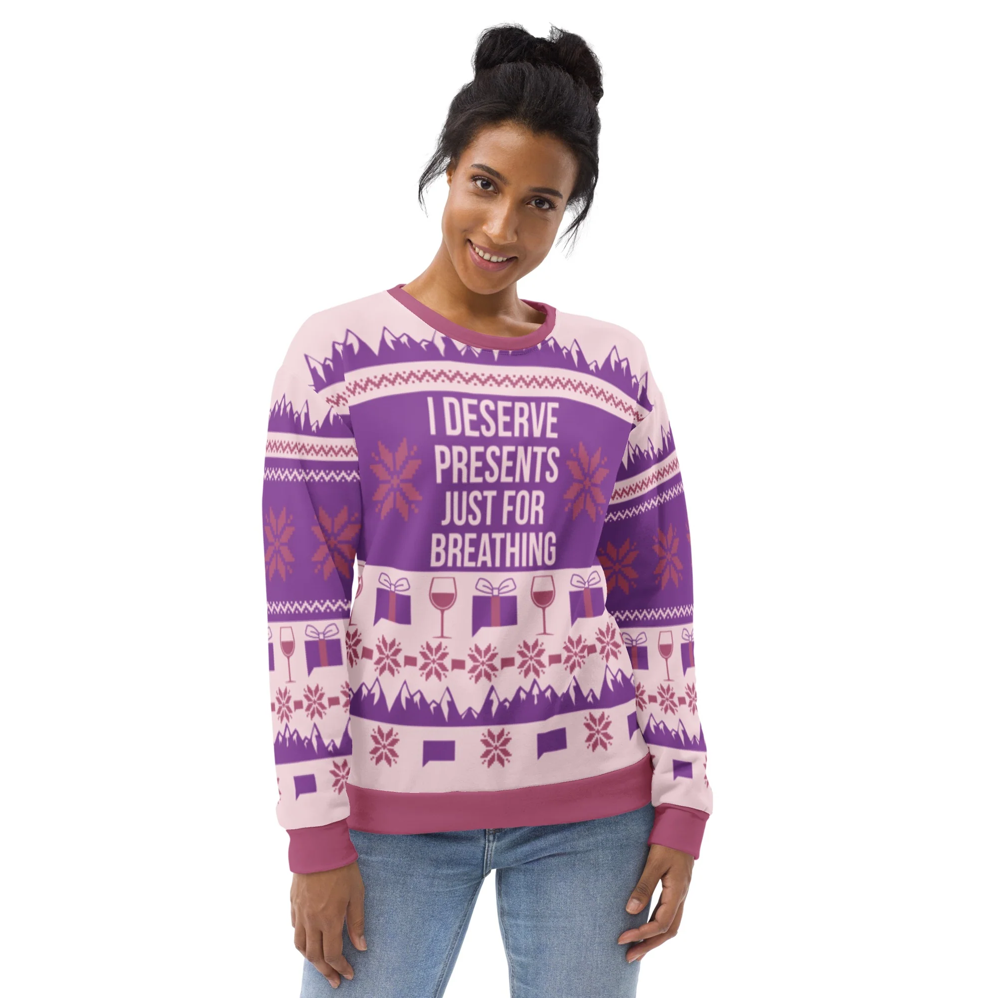 The Real Housewives of Salt Lake City I Deserve Presents Holiday Sweatshirt - Image 5