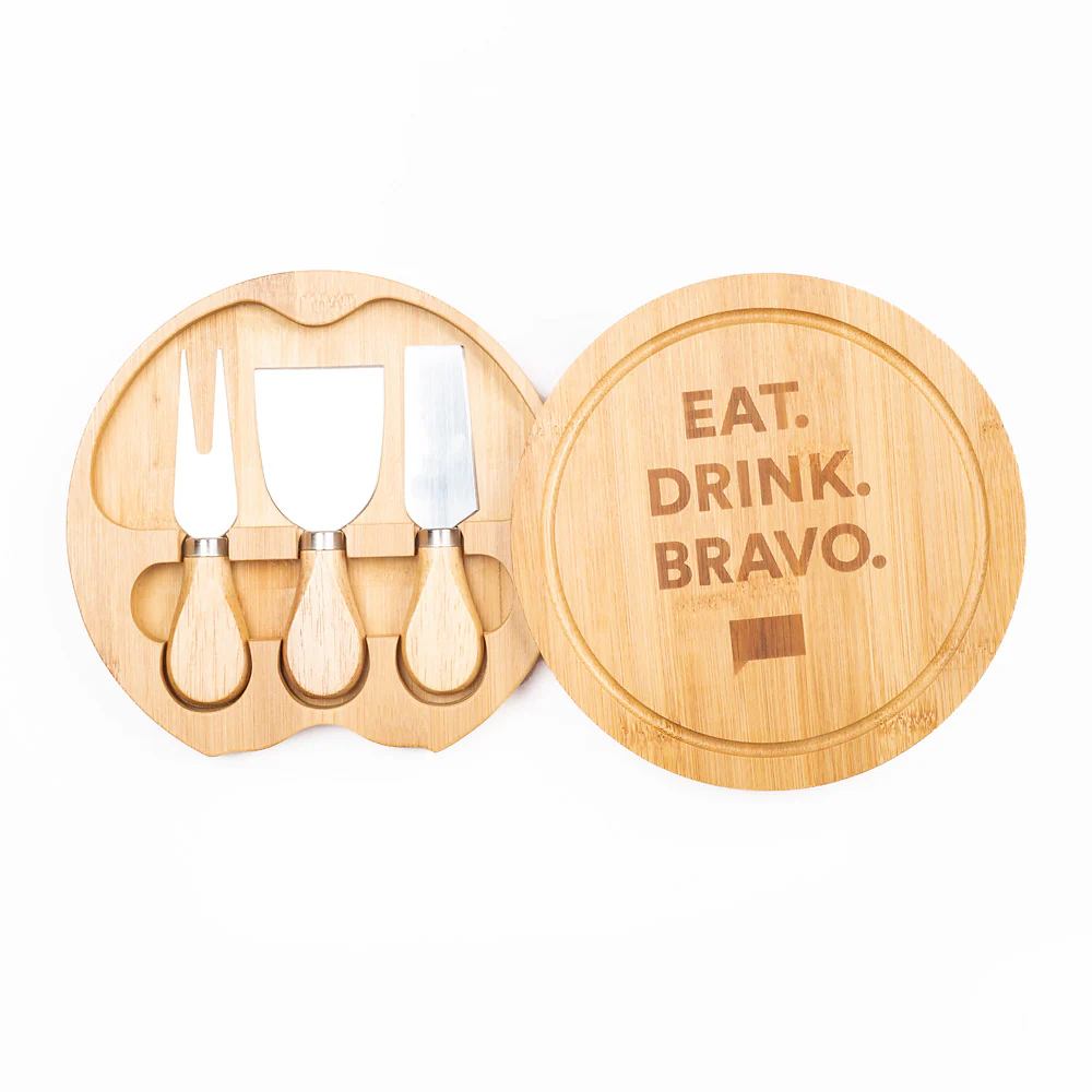 Eat. Drink. Bravo. Bamboo Charcuterie Board Kit - Image 4