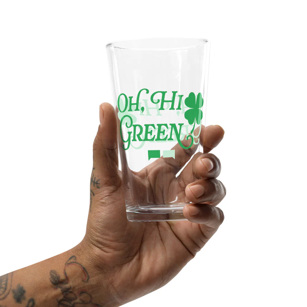 Bravo Oh, Hi Green! Pint Glass - Image 2