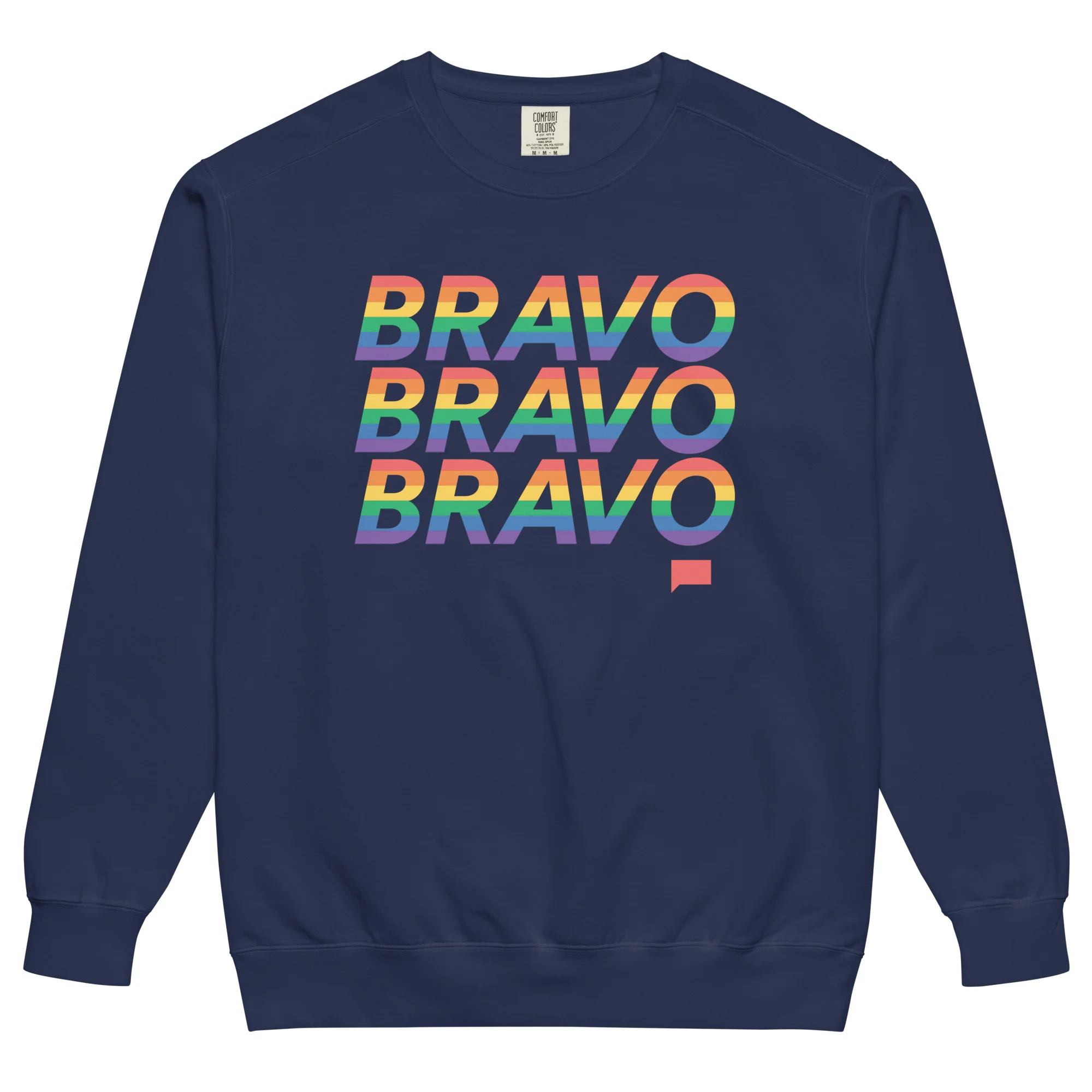 Bravo Pride Crewneck Striped Logo