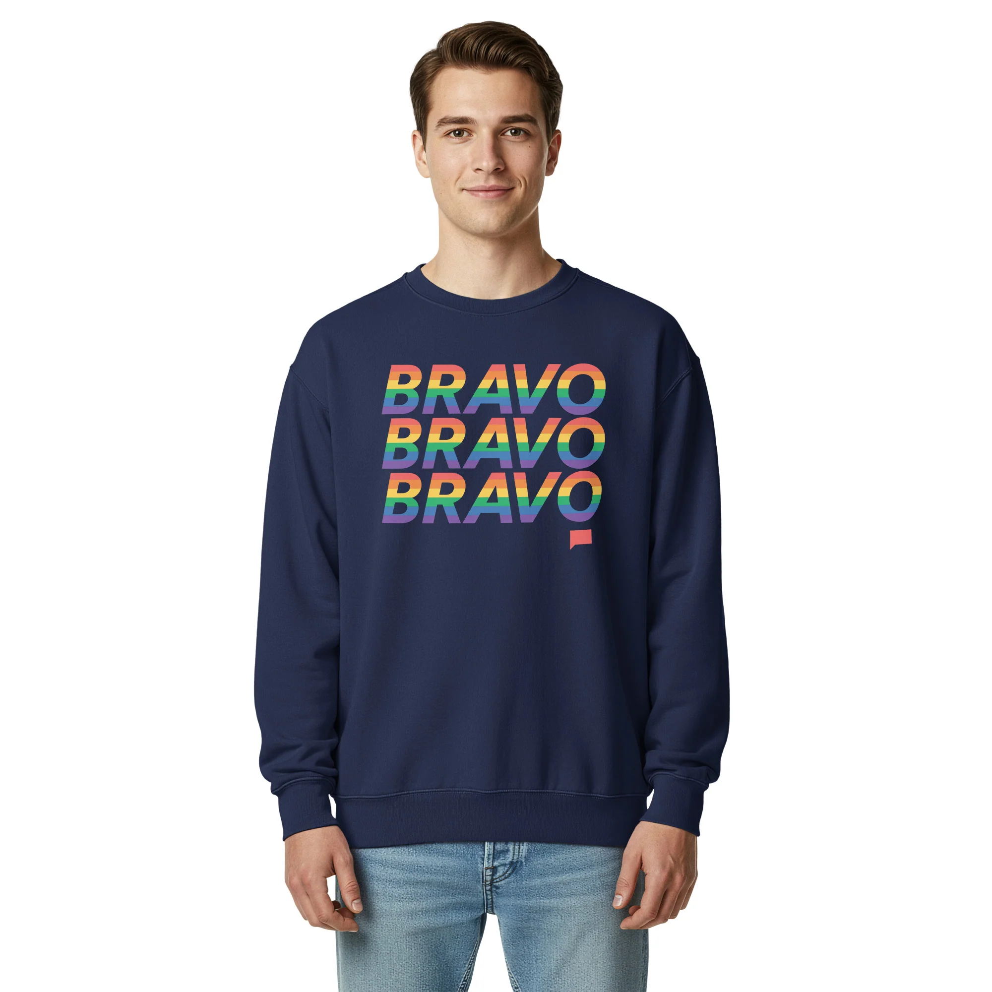 Bravo Pride Crewneck Striped Logo - Image 4