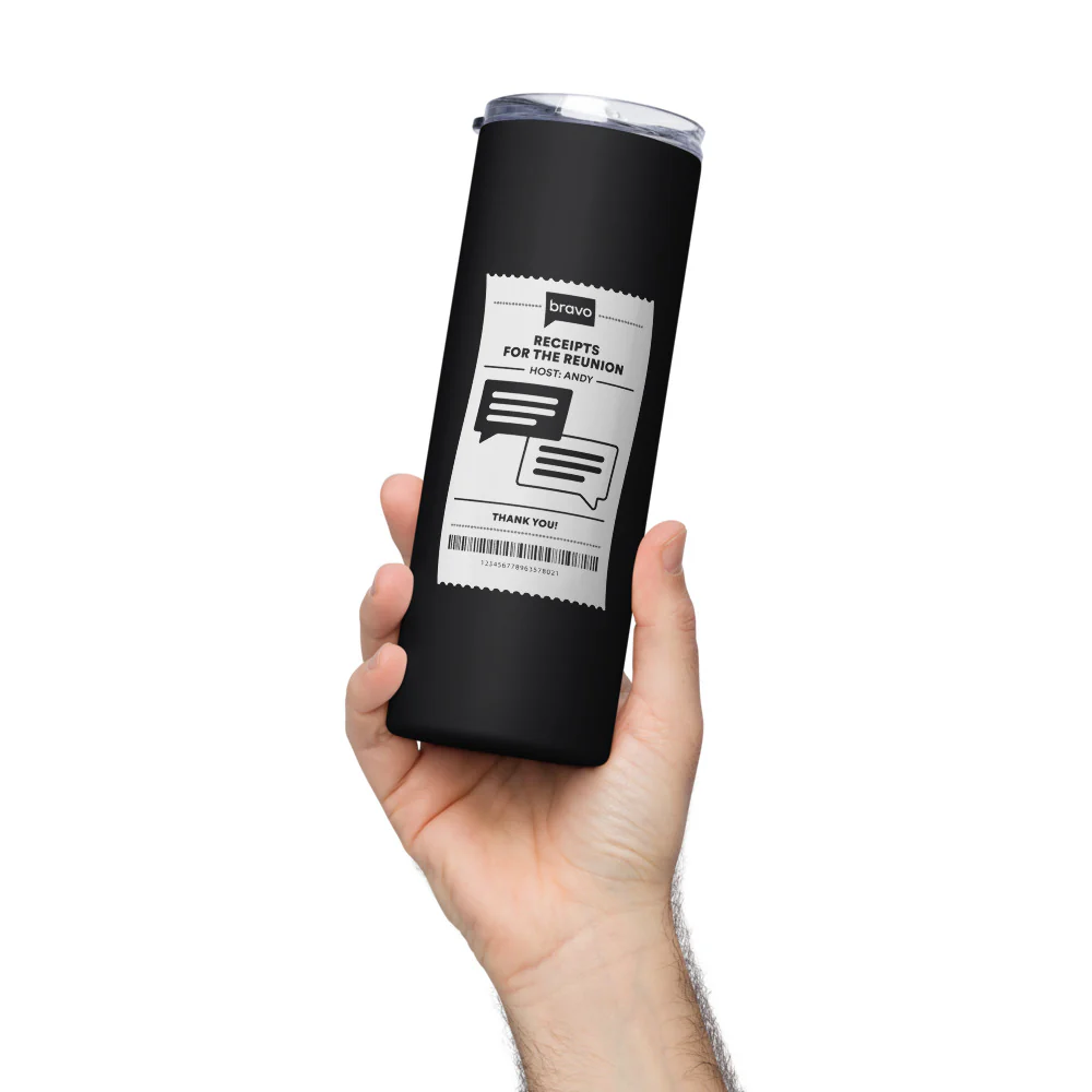 Reunion Receipts Stainless Steel Tumbler - Image 3