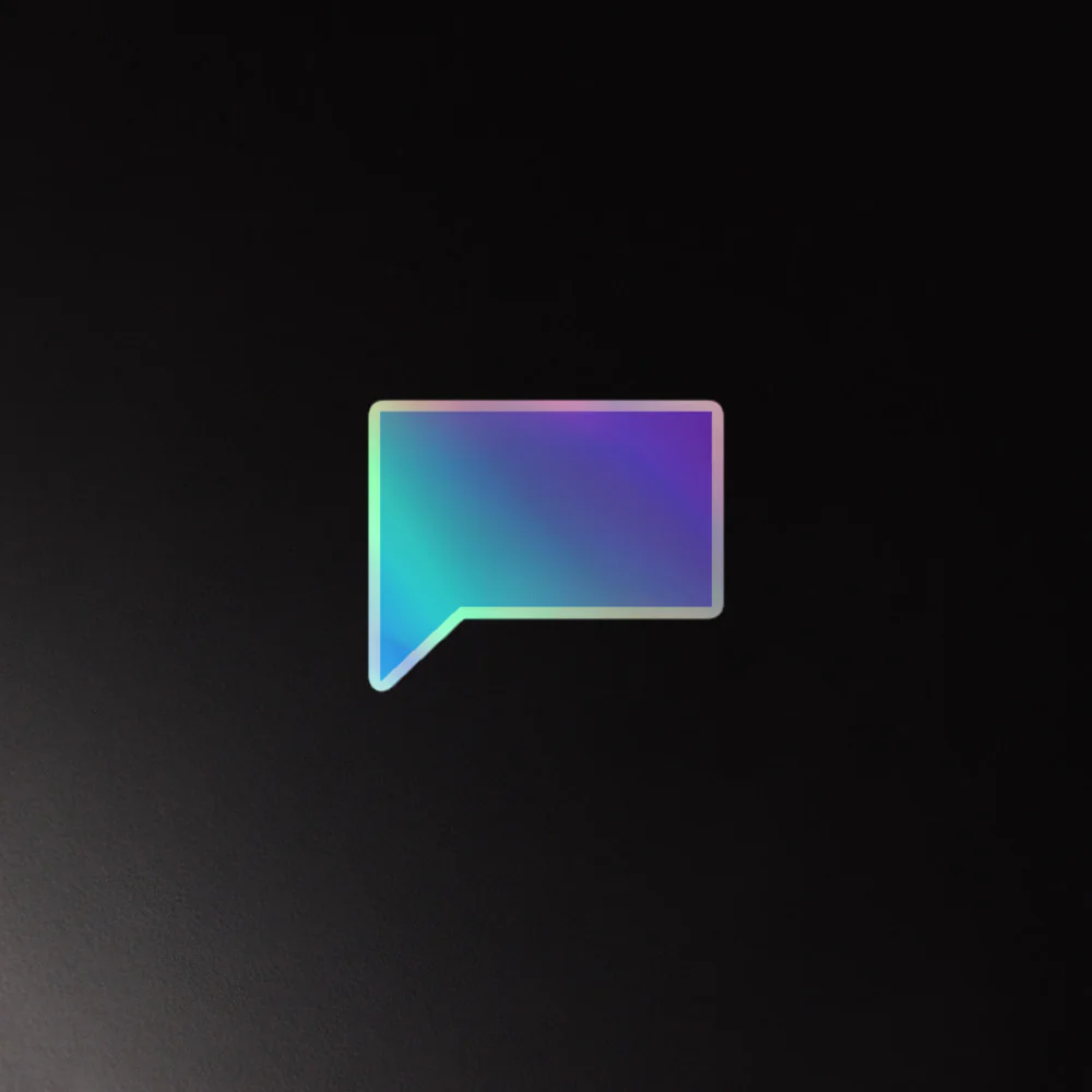 Bravo Talk Bubble Holographic Sticker - Image 10