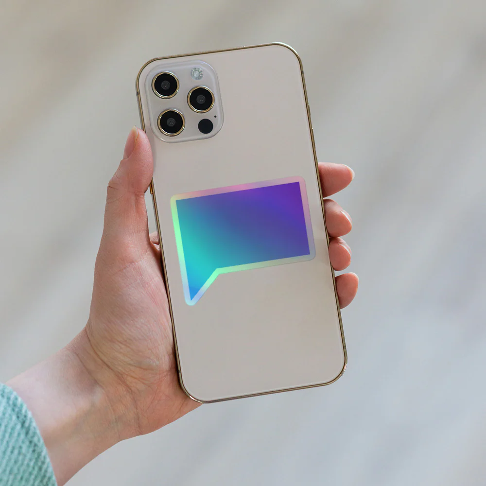Bravo Talk Bubble Holographic Sticker - Image 6