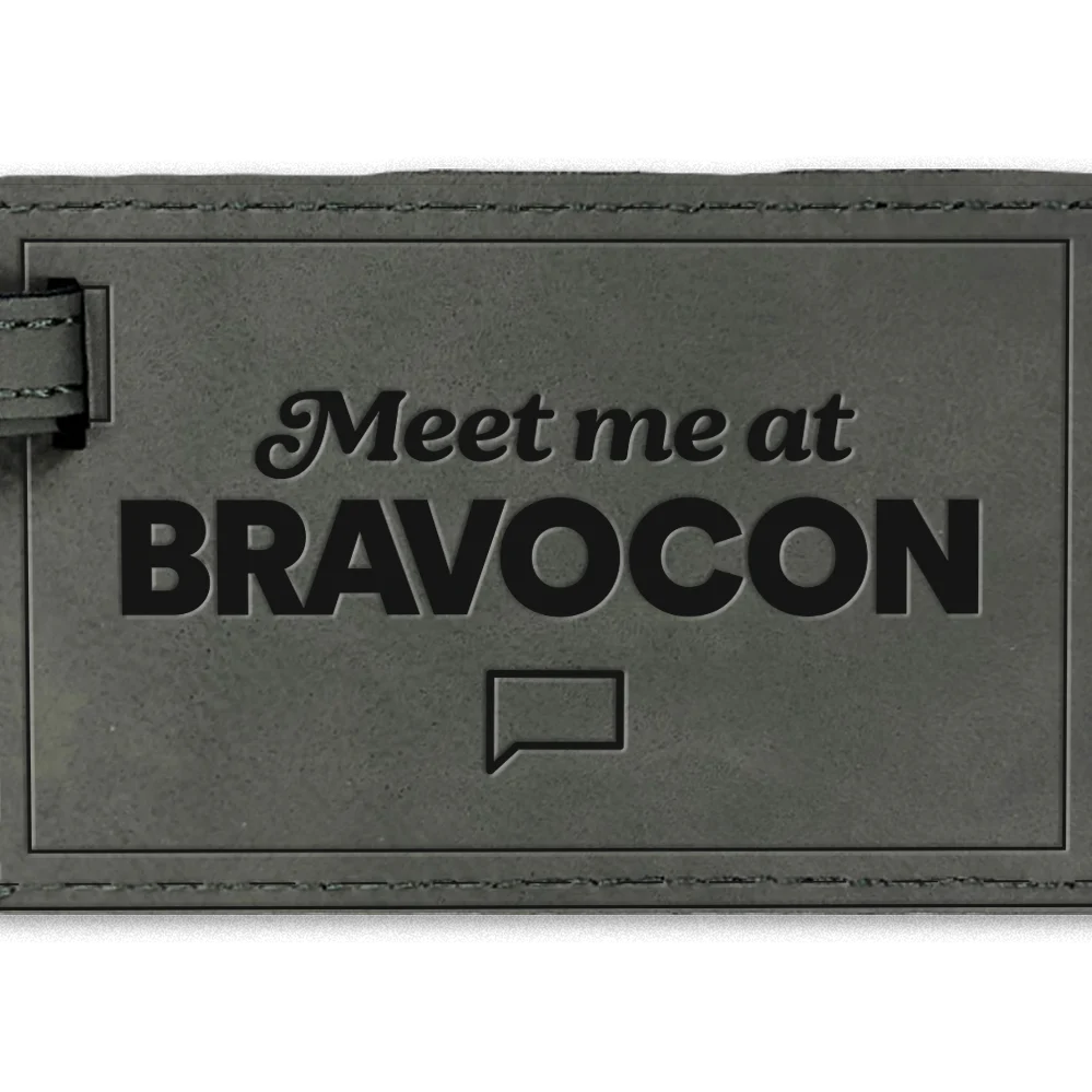 BravoCon Meet Me At BravoCon Leather Luggage Tag - Image 2