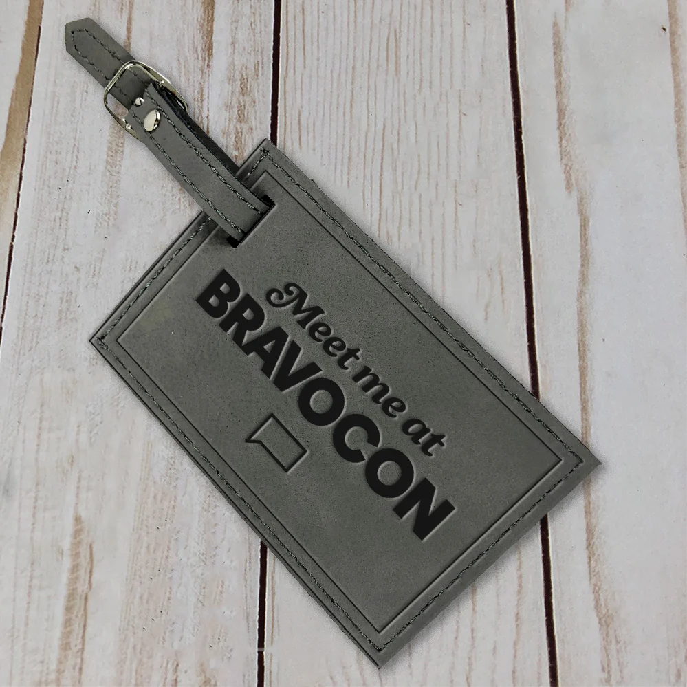 BravoCon Meet Me At BravoCon Leather Luggage Tag - Image 3