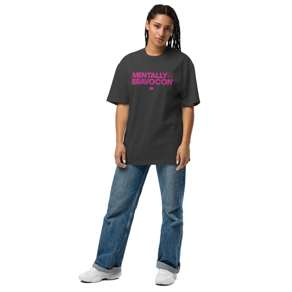 BravoCon Mentally At BravoCon Oversized Faded T-Shirt - Image 2
