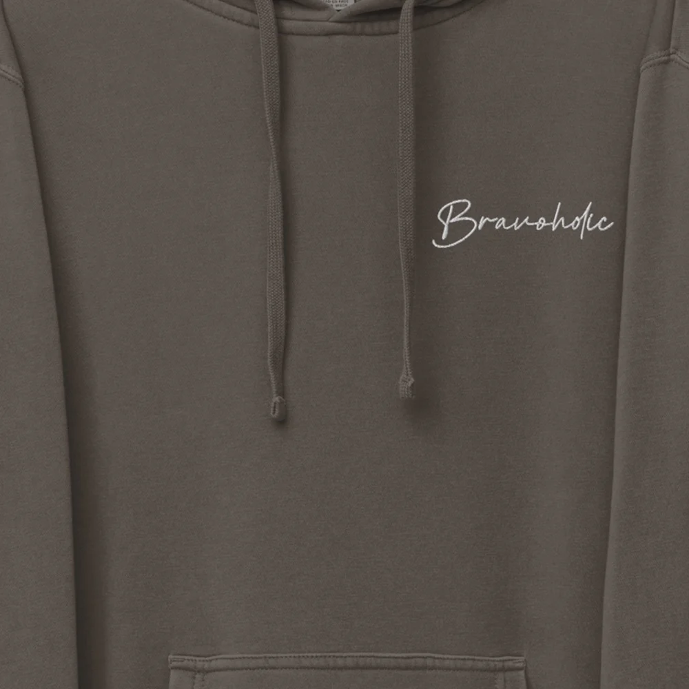 Bravoholic Script Embroidered Hoodie - Image 2