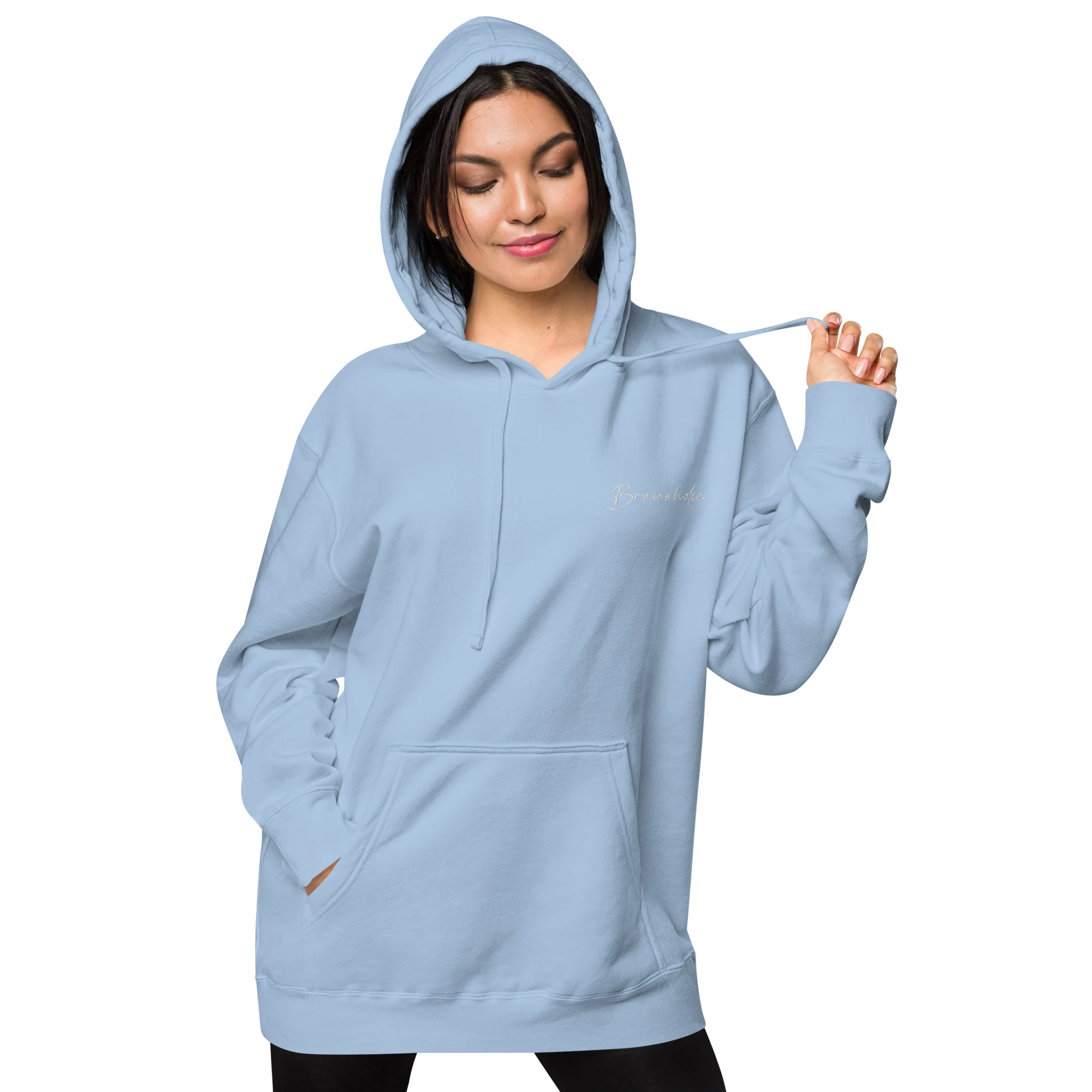 Bravoholic Script Embroidered Hoodie - Image 5