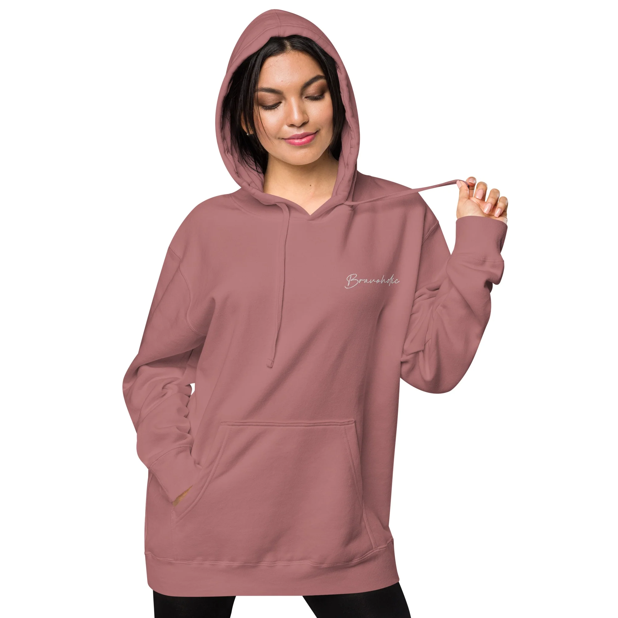 Bravoholic Script Embroidered Hoodie - Image 7