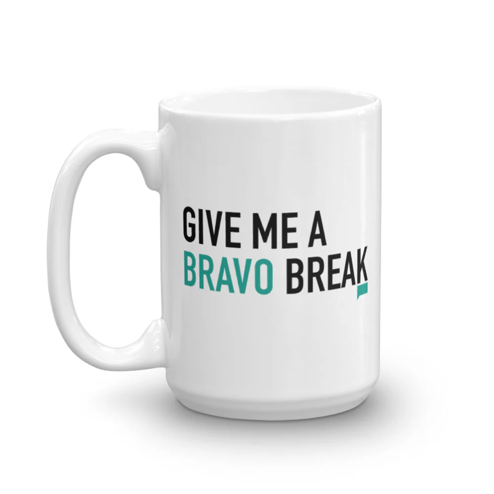 Give Me a Bravo Break White Mug - Image 3