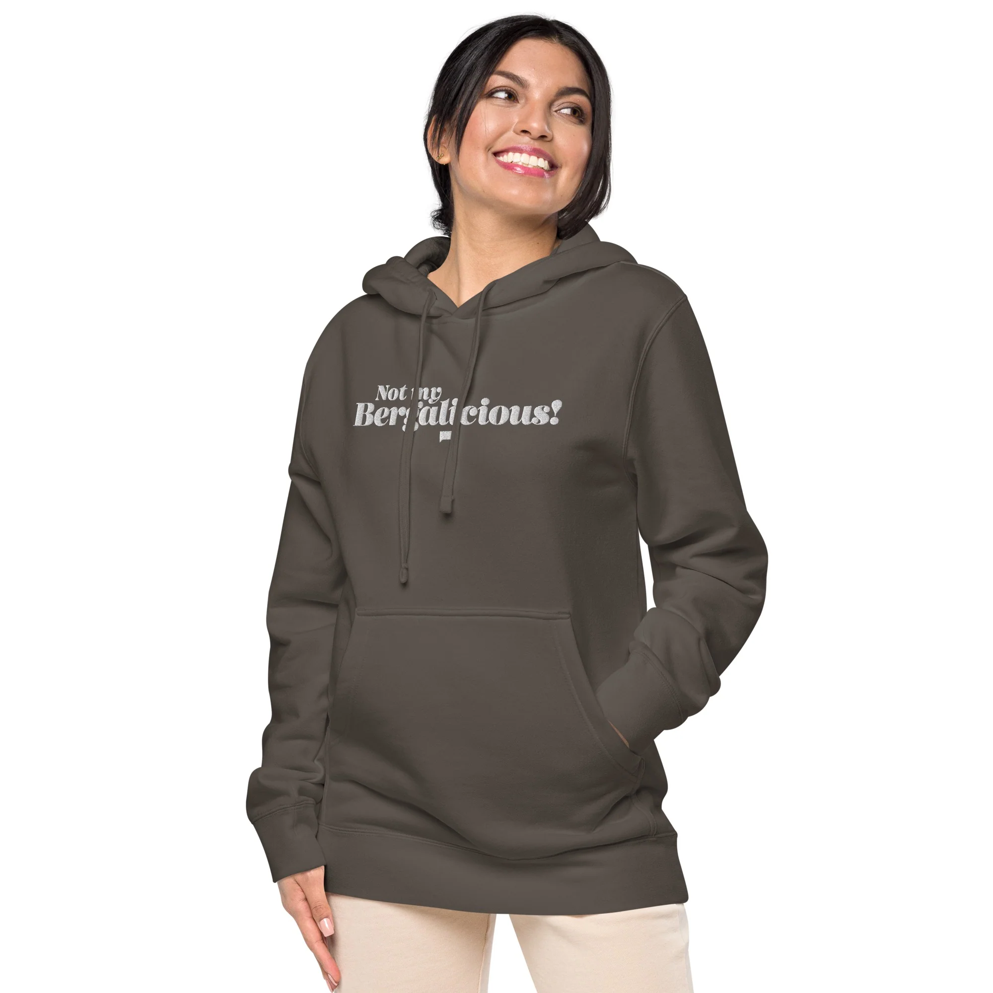 Not My Bergalicious Embroidered Pigment Dyed Hoodie - Image 6