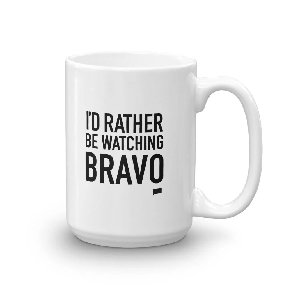 Rather Be Watching Bravo White Mug - Image 3