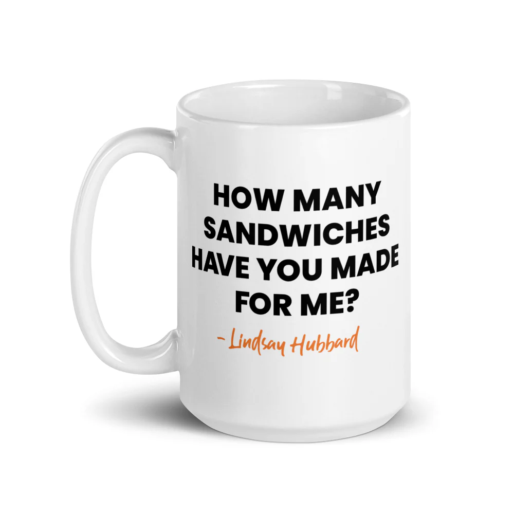 Summer House How Many Sandwiches Have You Made For Me? White Mug - Image 3