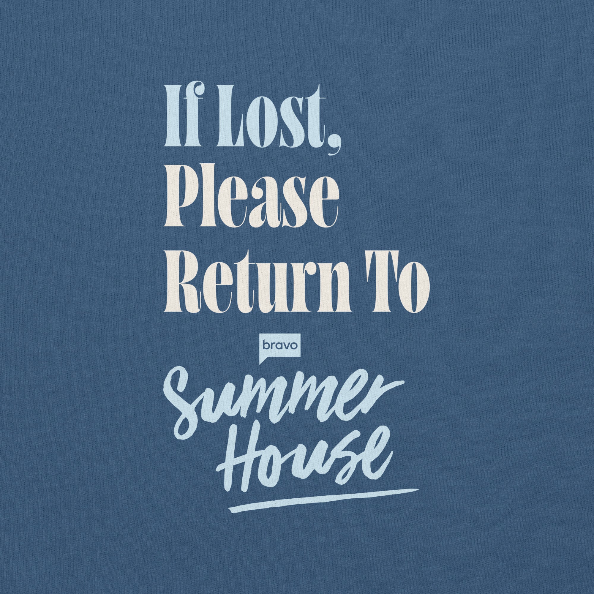 Summer House If Lost, Return To Summer House Unisex Crewneck - Image 2