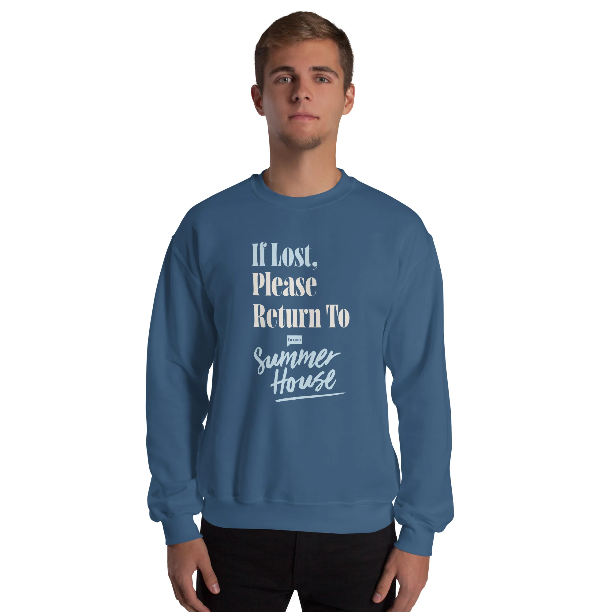 Summer House If Lost, Return To Summer House Unisex Crewneck - Image 4