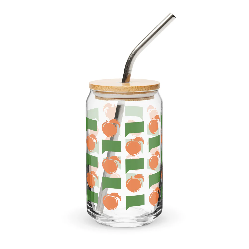 The Real Housewives of Atlanta Peach Please Can-Shaped Glass