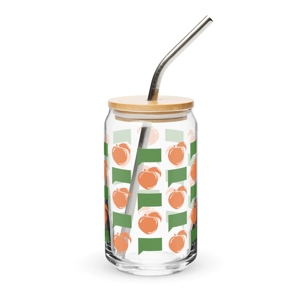 The Real Housewives of Atlanta Peach Please Can-Shaped Glass - Image 3
