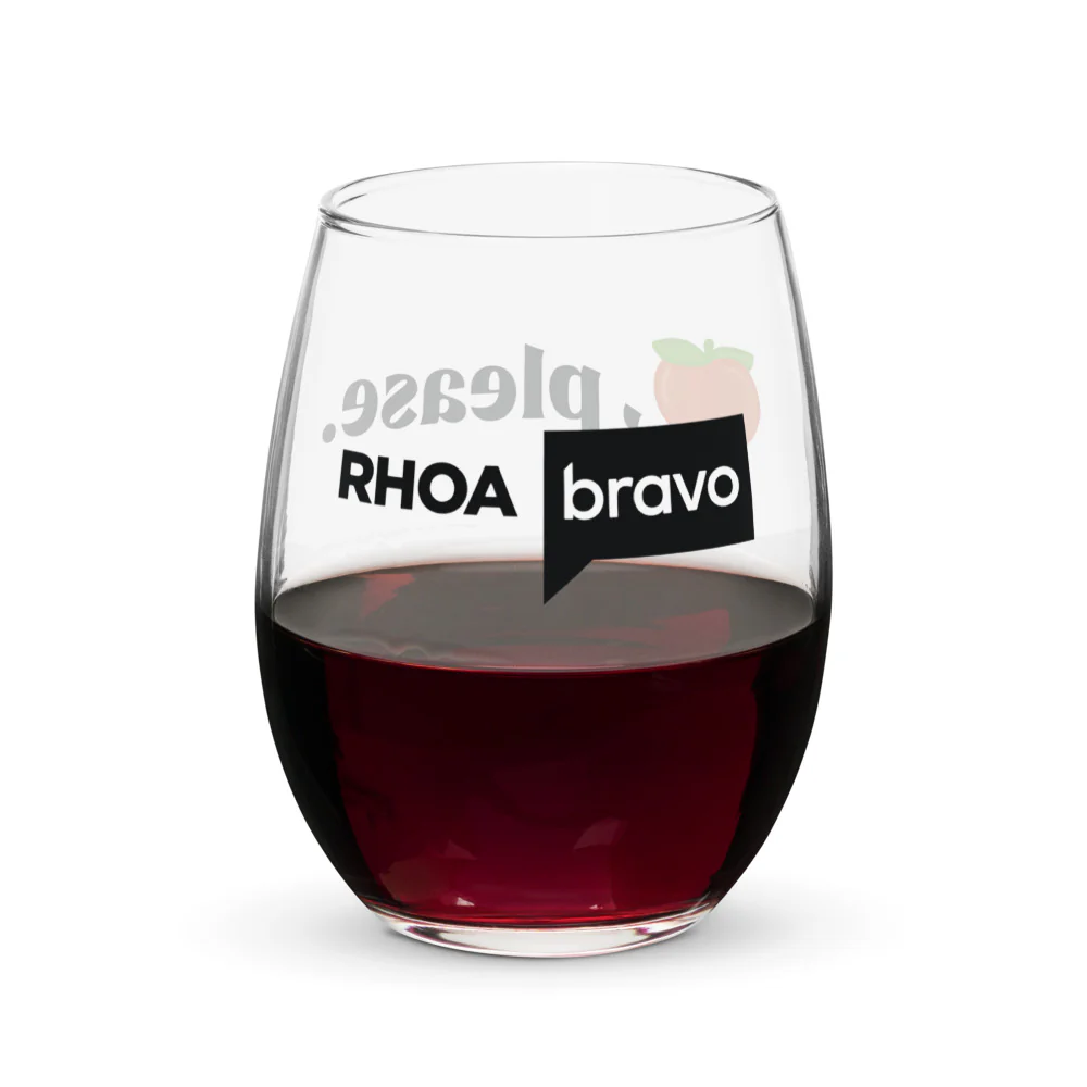 The Real Housewives of Atlanta Peach Please Stemless Wine Glass - Image 4