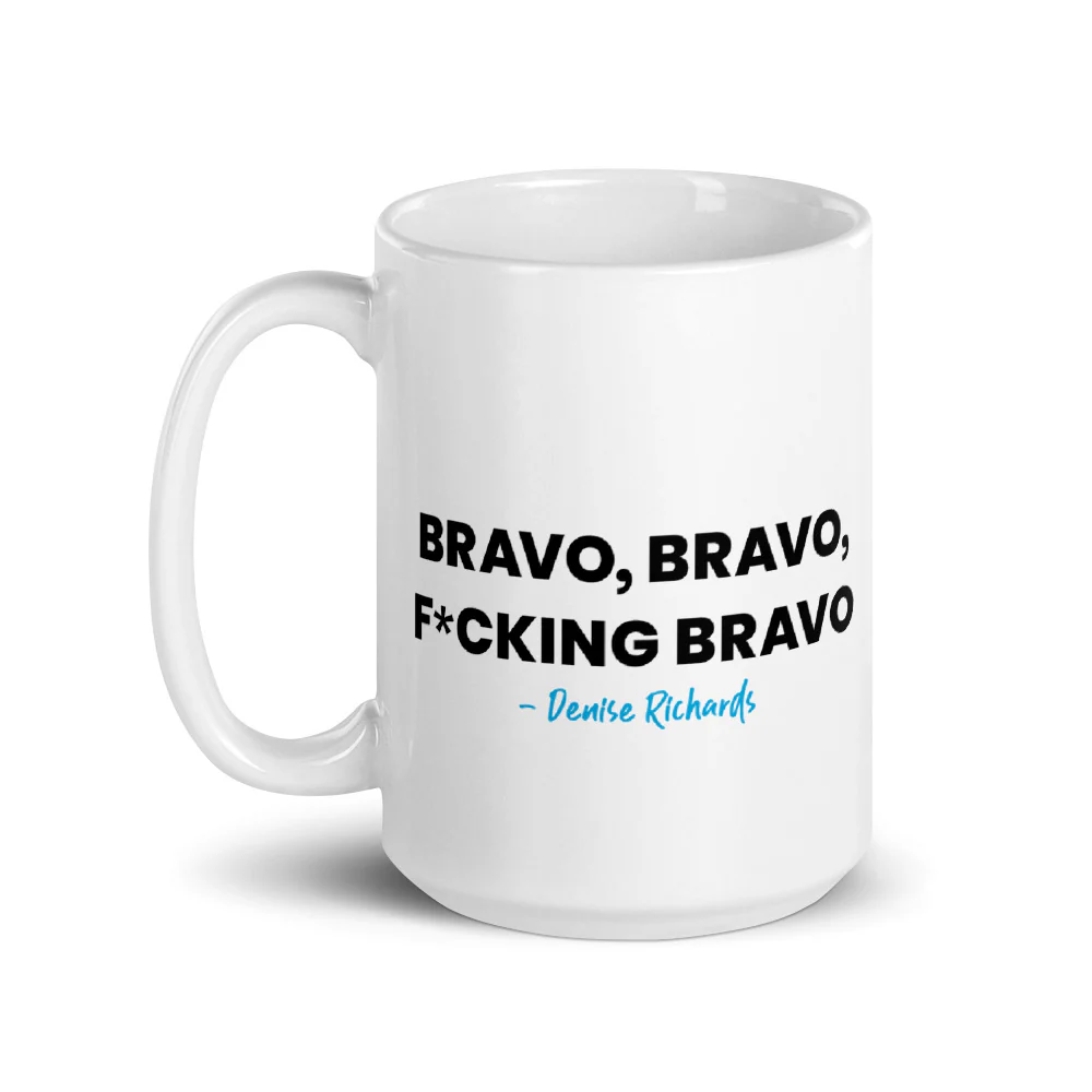 The Real Housewives of Beverly Hills Bravo, Bravo, F*cking Bravo White Mug - Image 5