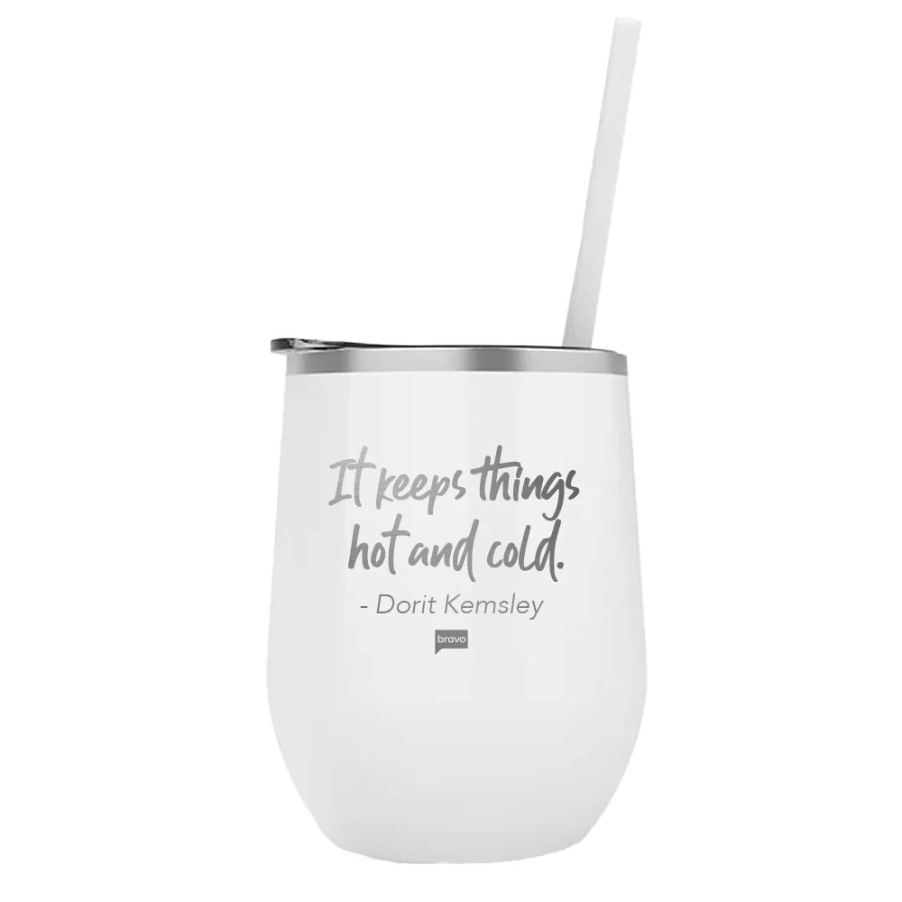 The Real Housewives of Beverly Hills It Keeps Things Hot AND Cold 12oz Wine Tumbler - Image 4