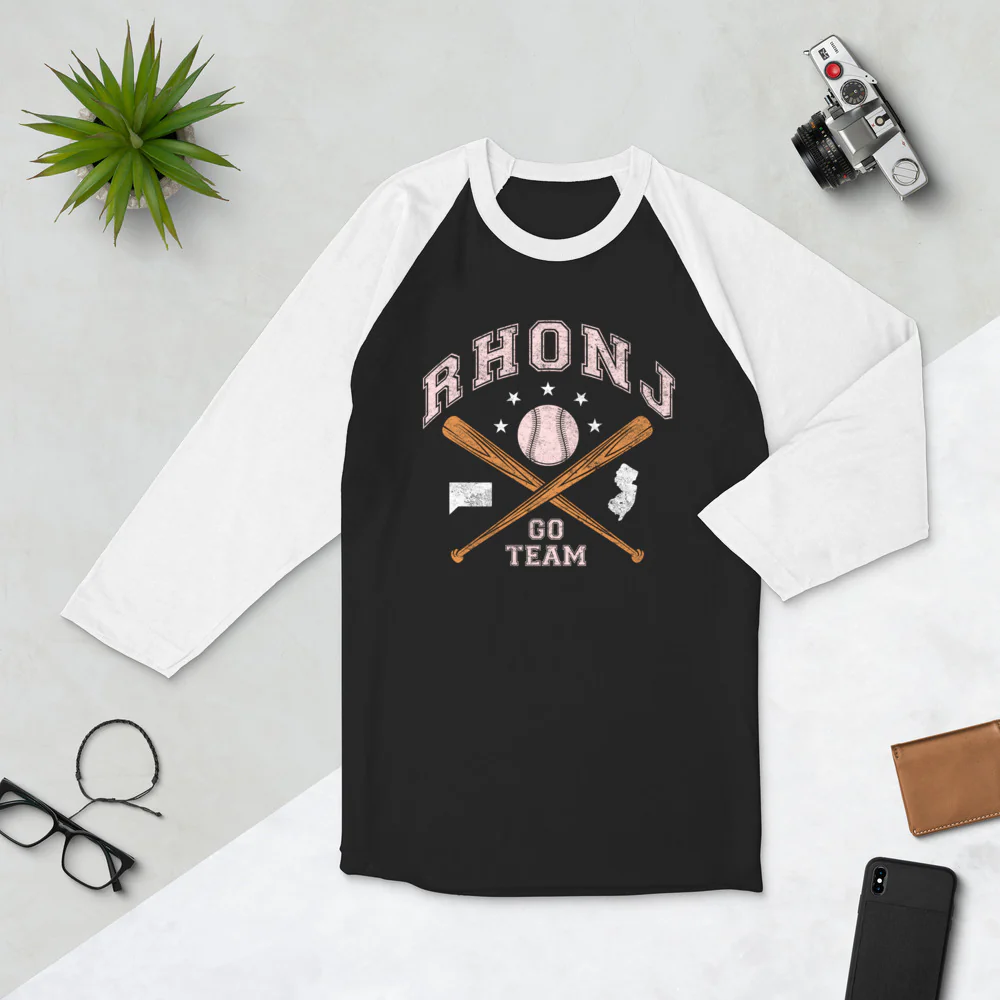 The Real Housewives of New Jersey Baseball Logo Raglan - Image 3