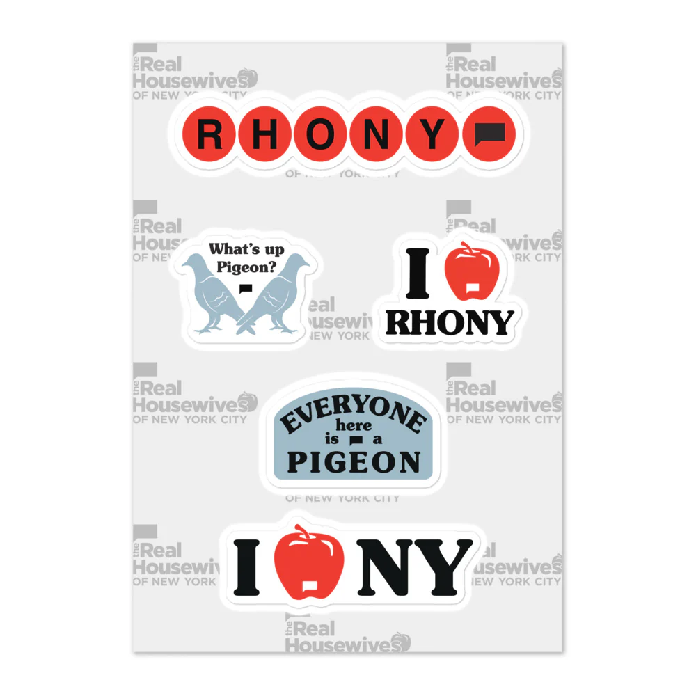 The Real Housewives of New York City Pattern Kiss Cut Sticker Sheet