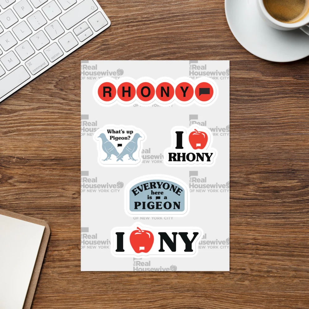 The Real Housewives of New York City Pattern Kiss Cut Sticker Sheet - Image 2