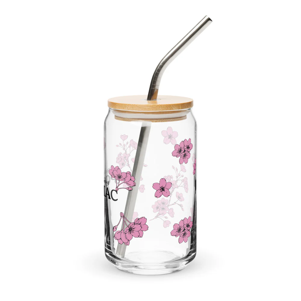 The Real Housewives of Potomac Cherry Blossom Can Shaped Glass with Lid - Image 3
