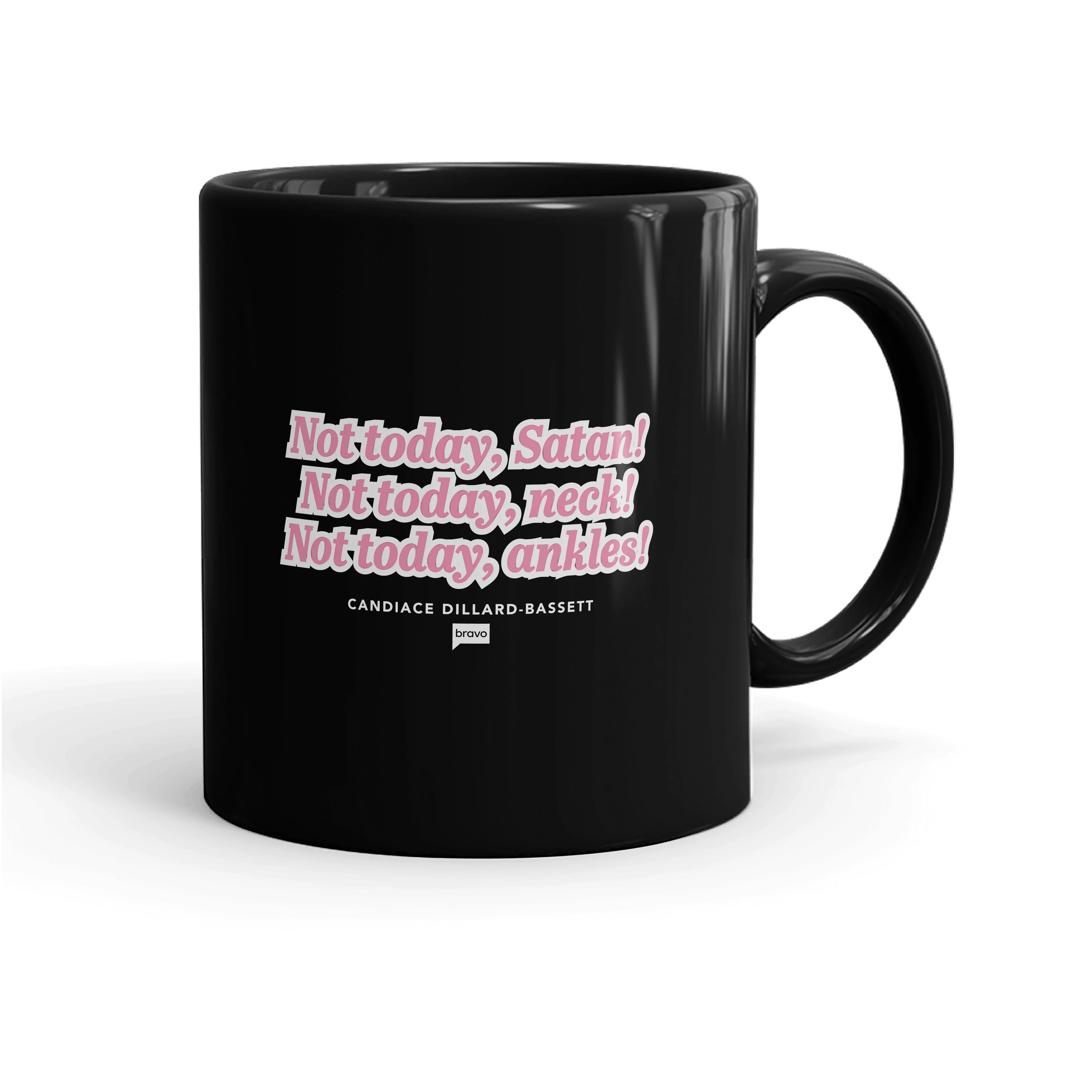 The Real Housewives of Potomac Not Today Satan Black Mug - Image 3