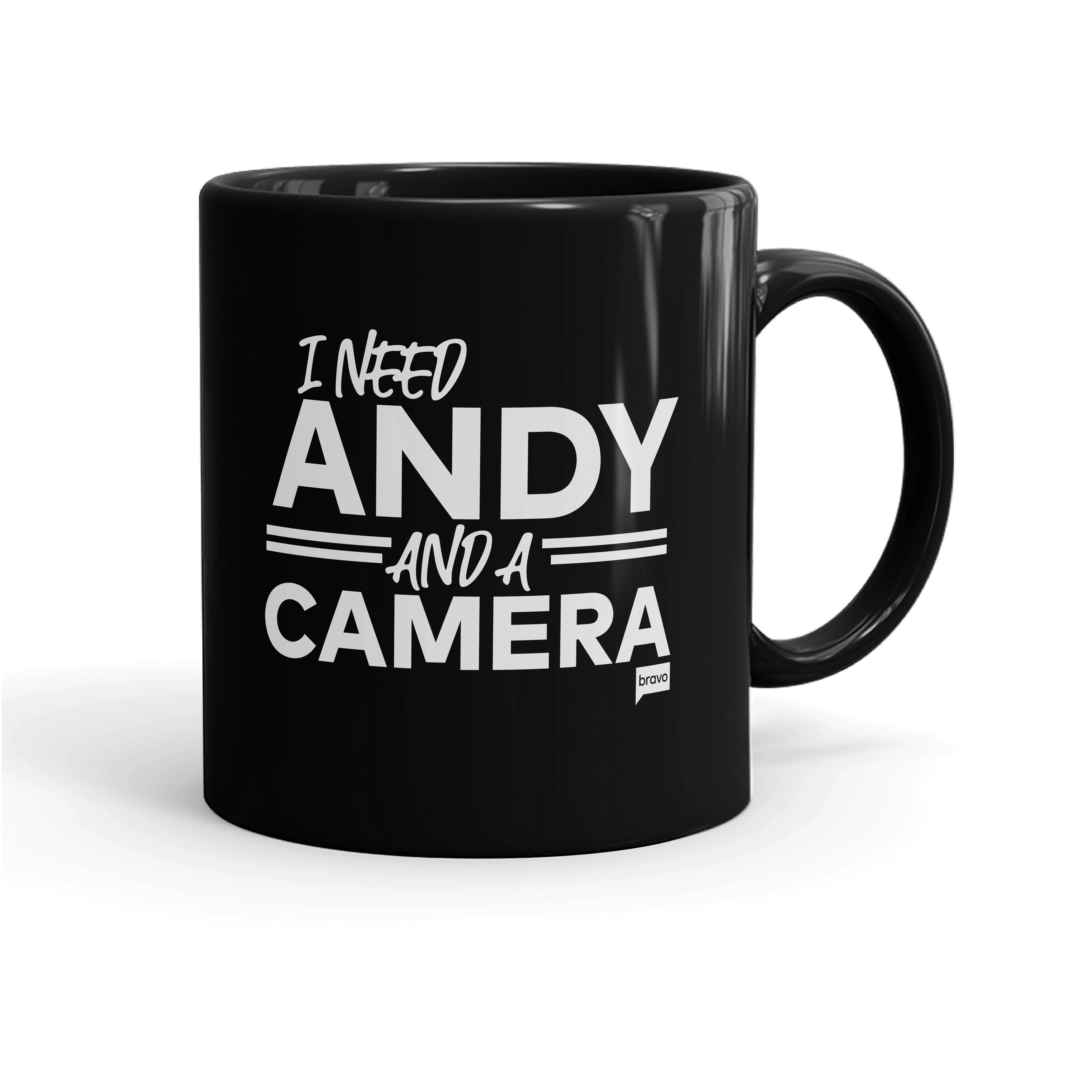 I Need Andy And A Camera Black Mug - Image 3