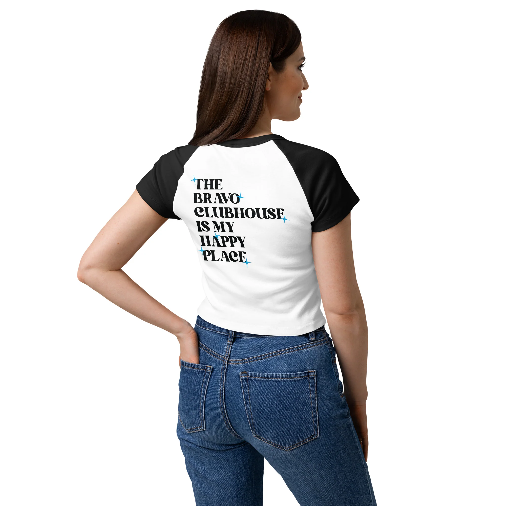Watch What Happens Live Raglan Tee The Bravo Clubhouse Is My Happy Place - Image 3