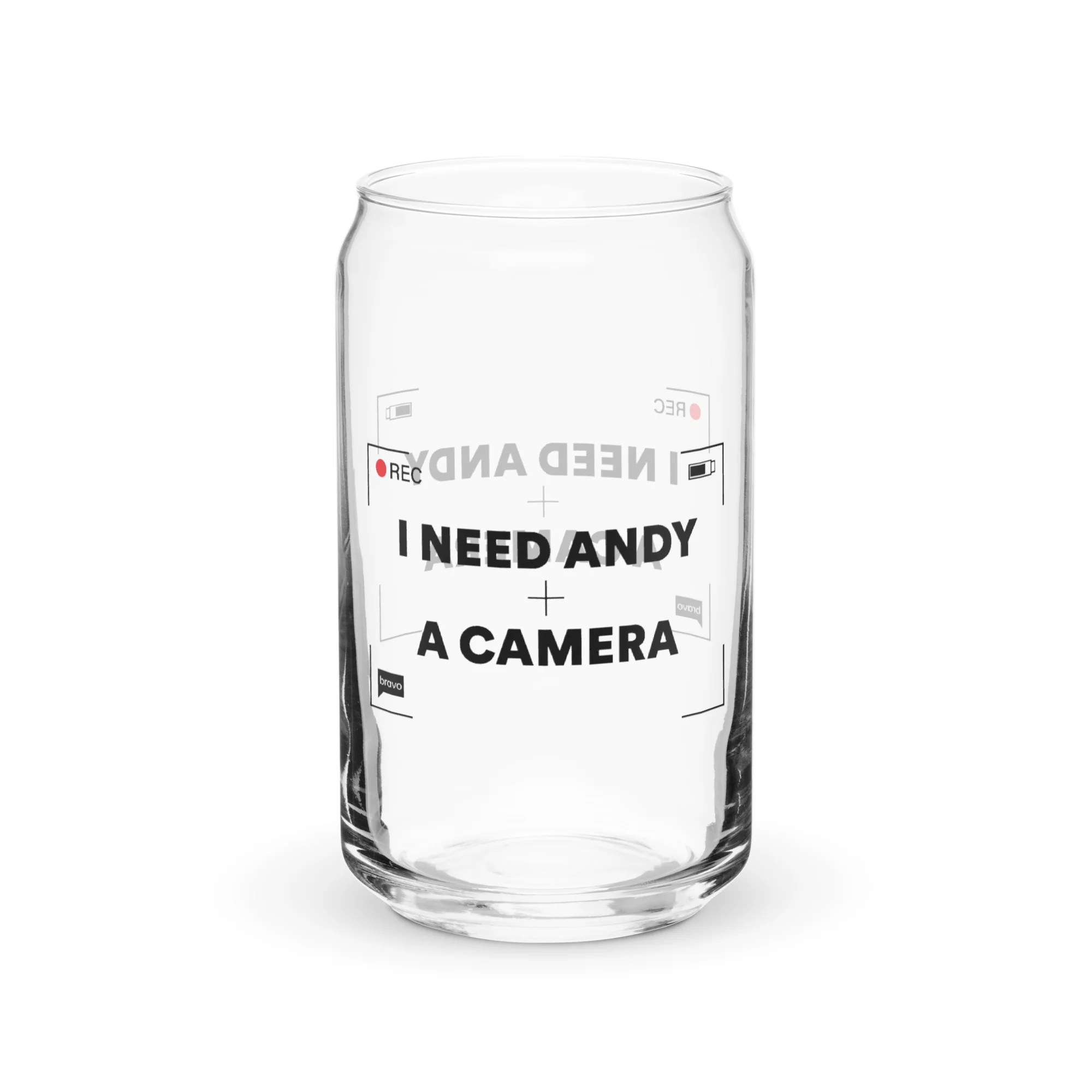 Watch What Happens Live with Andy Cohen I Need Andy And A Camera Can-Shaped Glass
